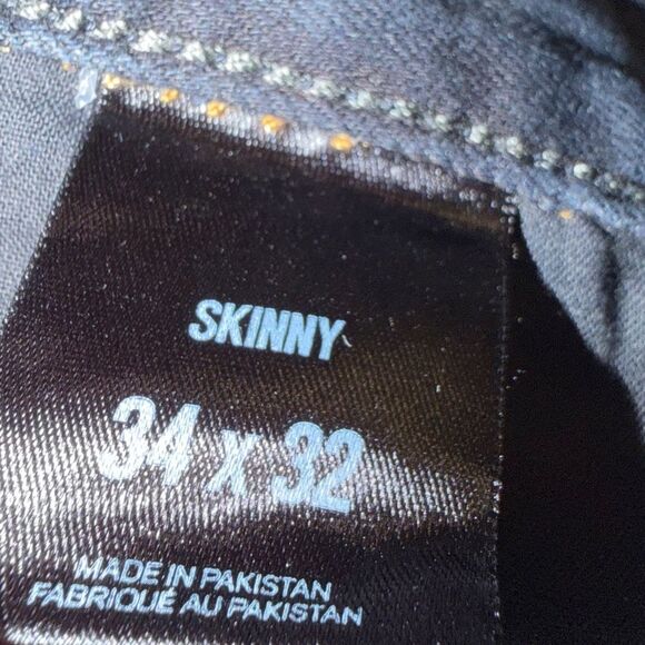 Express Men’s Skinny Jeans 34x32 Dark Wash Stretch Denim Slim Fit - Picture 4 of 6